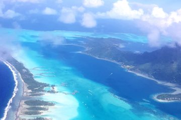 plane view of bora bora