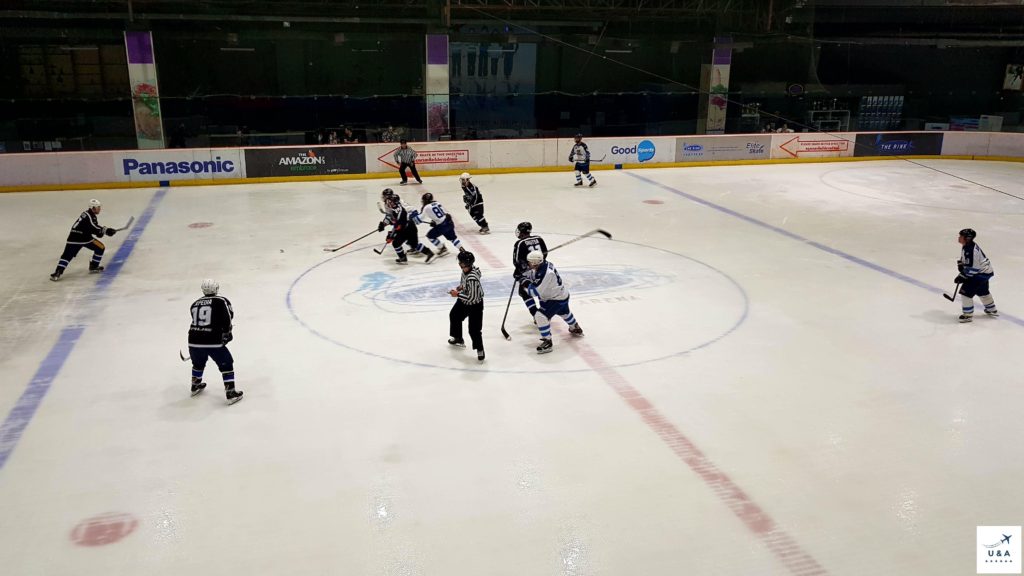 Alisha & Ueli around the world watch ice hockey game in Bangkok Thailand