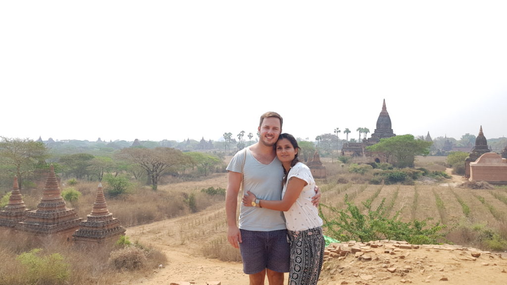 Panorama selfie in Bagan