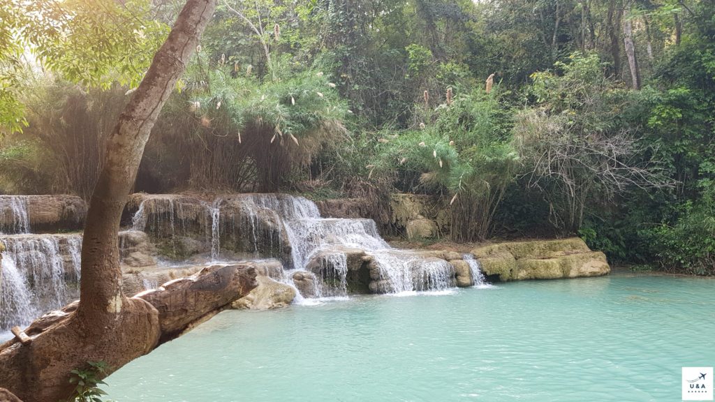 kuang si waterfall luang prabang laos