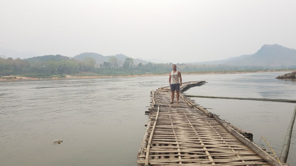 walk on mekong river luang prabang laos