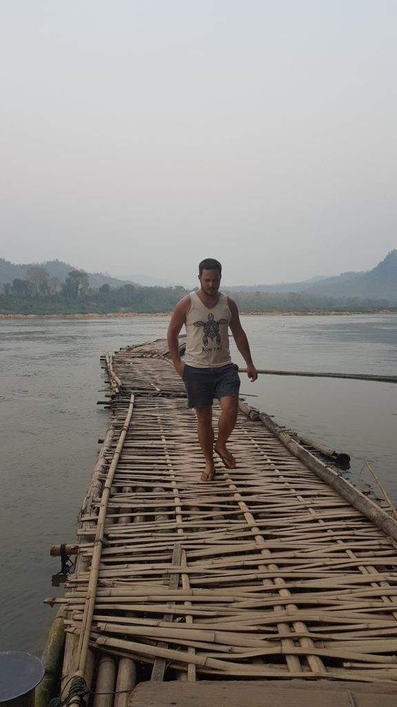 walk on mekong river luang prabang laos