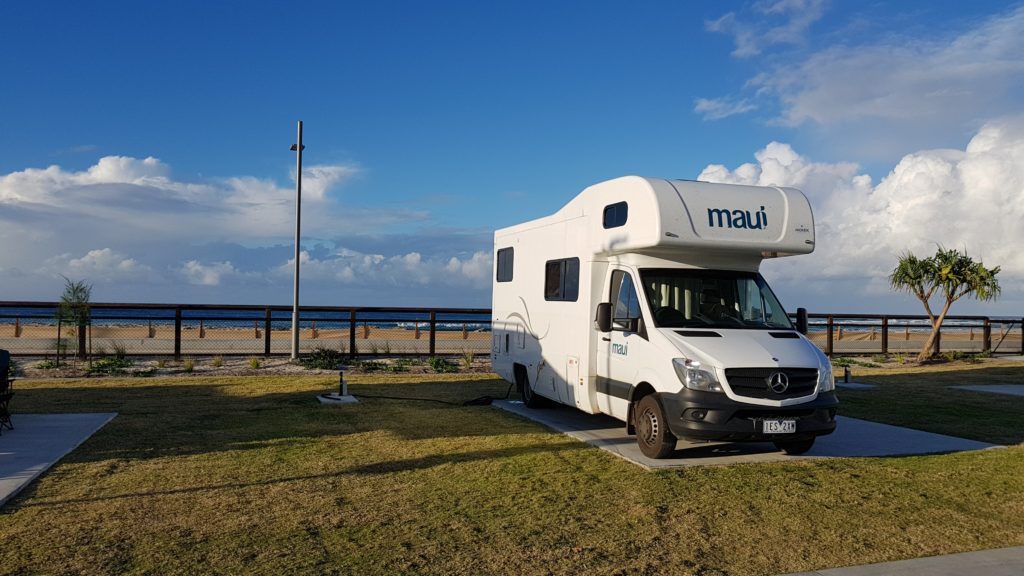 motorhome beach kingscliff queensland australia