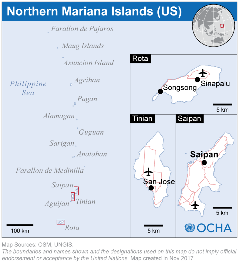 Северные марианские острова карта
