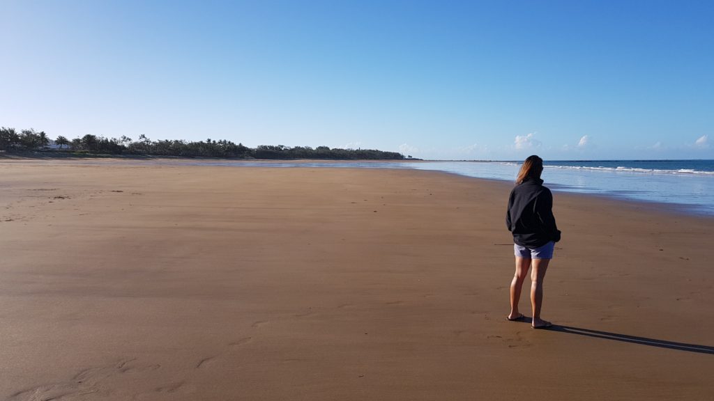 sarina beach selfie low tight queensland australia