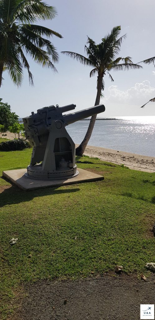 world war two gun japanese guam marianas