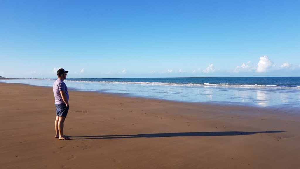 sarina beach selfie low tight queensland australia