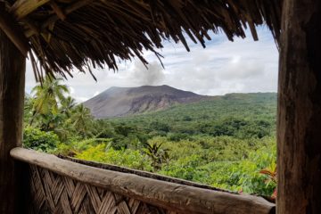 yasur volcano view from lodge tanna