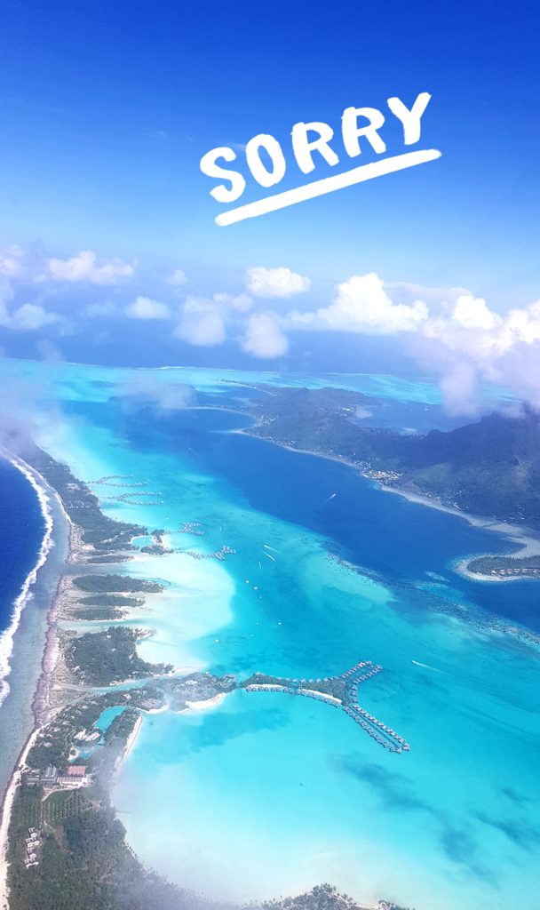 plane view of bora bora