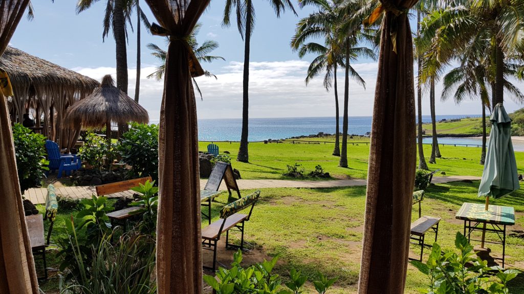 view at anakena beach