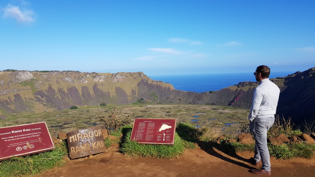 vulcano crater ranu kao easter island