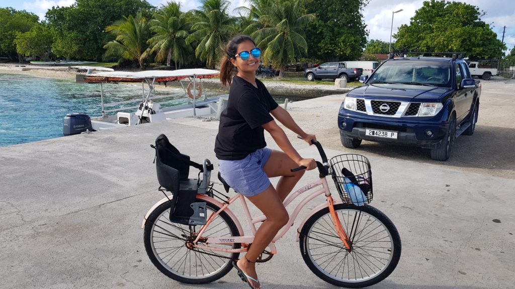 Bicycle ride port of tiputa rangiroa