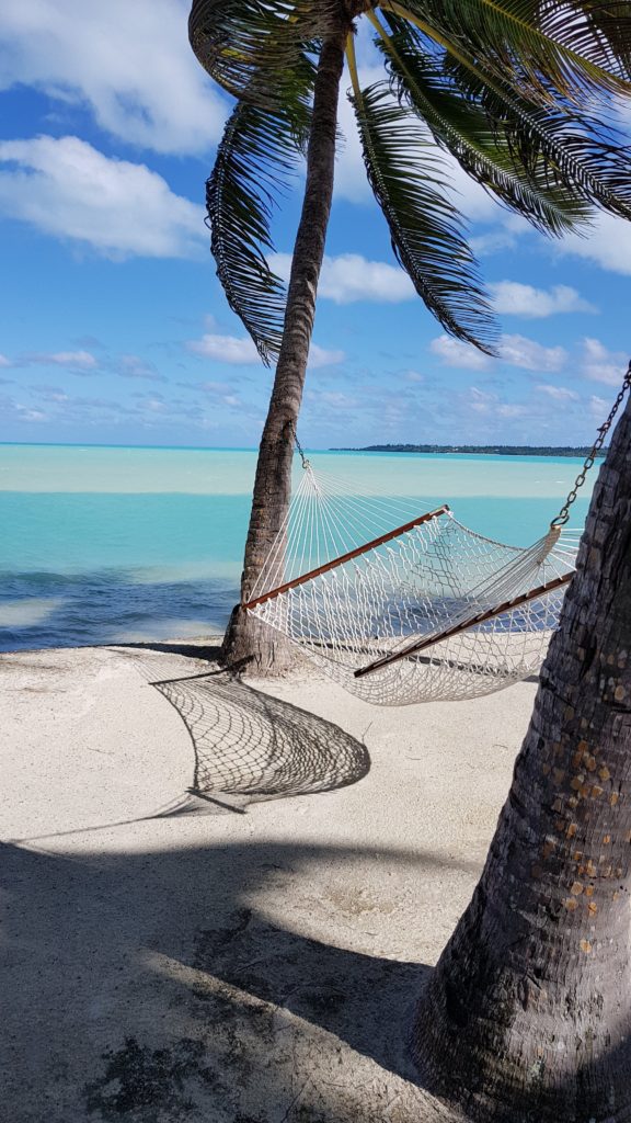 hammock at beach aitutaki