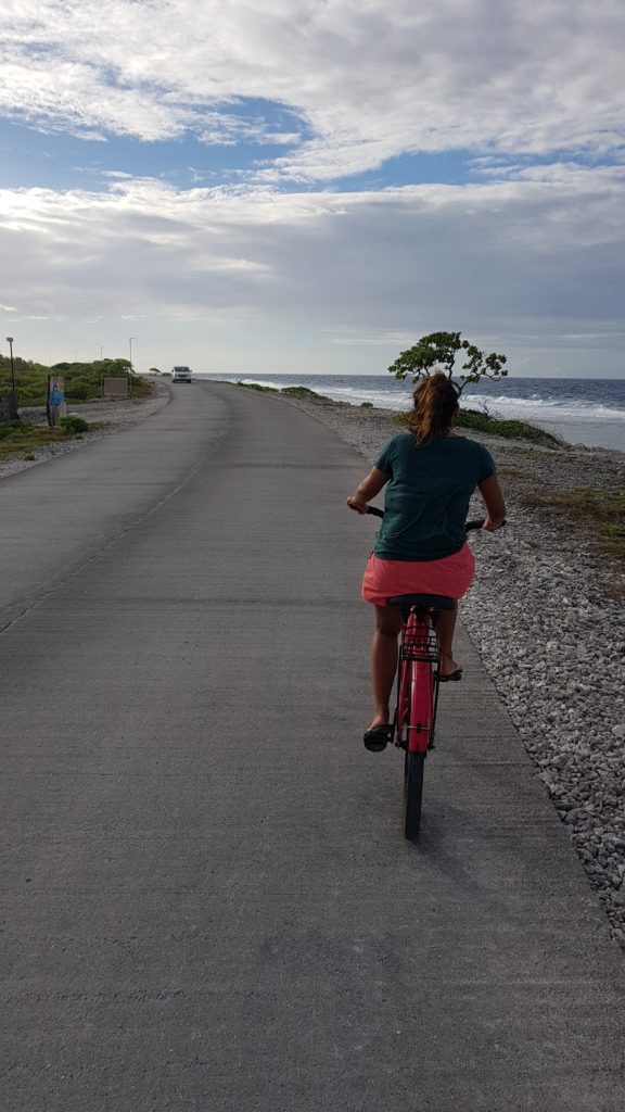 bicycle drive street rangiroa coast