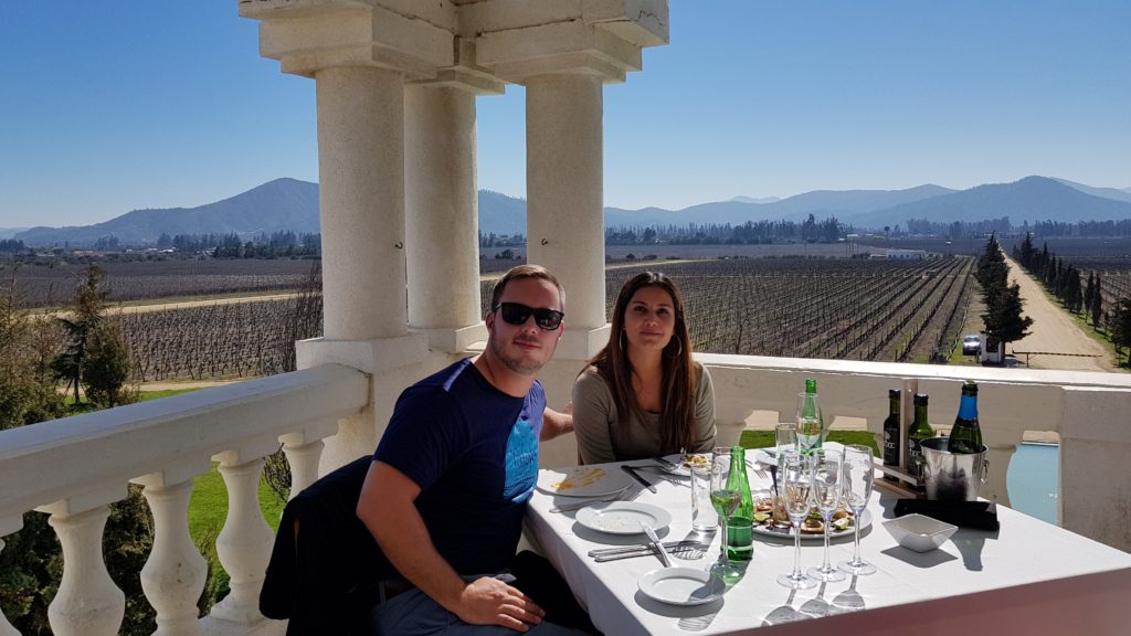 wine, tasting, vinamar, chile, view, lunch